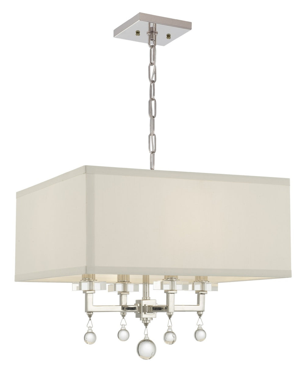 Crystorama - Four Light Chandelier - Paxton - Polished Nickel- Union Lighting Luminaires Decor