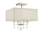 Crystorama - Four Light Semi Flush Mount - Paxton - Polished Nickel- Union Lighting Luminaires Decor