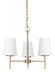 Generation Lighting Canada - Three Light Chandelier - Driscoll - Satin Brass- Union Lighting Luminaires Decor
