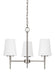 Generation Lighting Canada - Three Light Chandelier - Driscoll - Brushed Nickel- Union Lighting Luminaires Decor