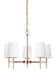Generation Lighting Canada - Five Light Chandelier - Driscoll - Satin Brass- Union Lighting Luminaires Decor