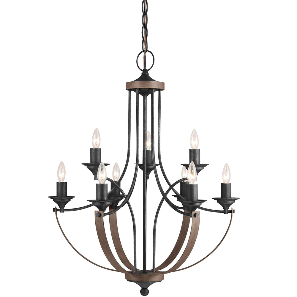Generation Lighting Canada - Nine Light Chandelier - Corbeille - Stardust- Union Lighting Luminaires Decor