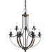 Generation Lighting Canada - Nine Light Chandelier - Corbeille - Stardust- Union Lighting Luminaires Decor
