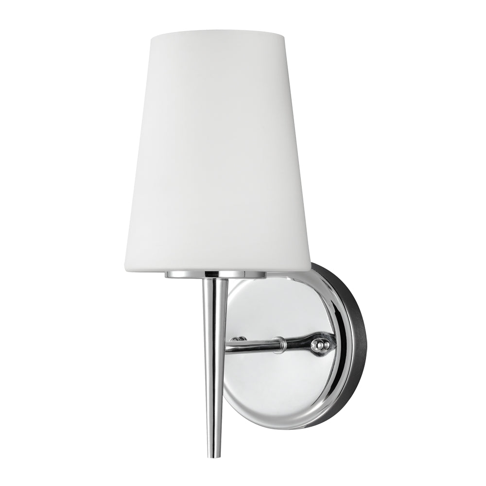 Generation Lighting Canada - One Light Wall / Bath Sconce - Driscoll - Chrome- Union Lighting Luminaires Decor