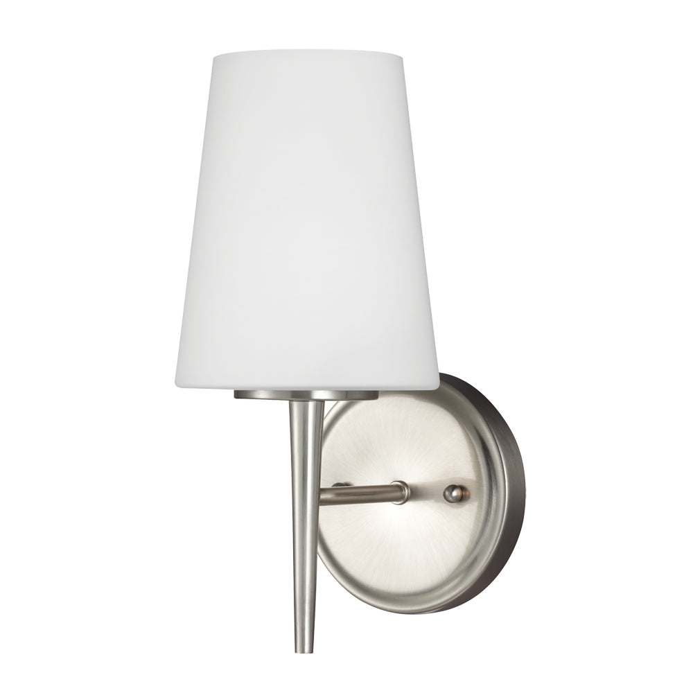 Generation Lighting Canada - One Light Wall / Bath Sconce - Driscoll - Brushed Nickel- Union Lighting Luminaires Decor
