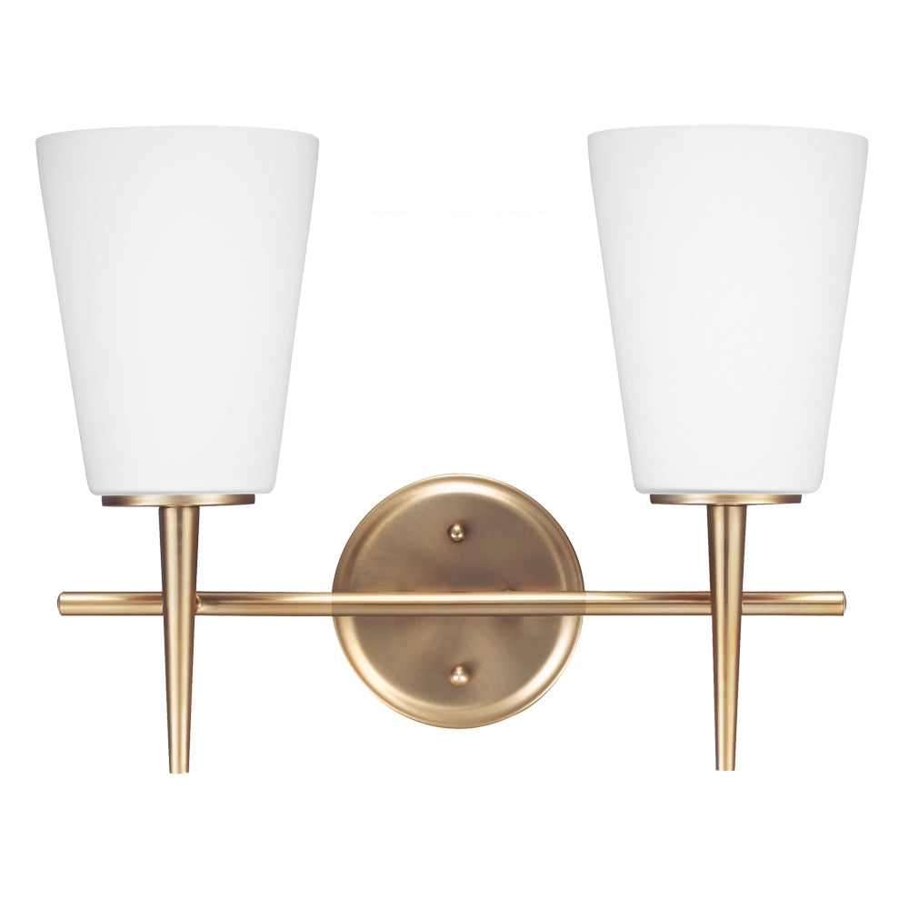 Generation Lighting Canada - Two Light Wall / Bath - Driscoll - Satin Brass- Union Lighting Luminaires Decor