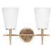 Generation Lighting Canada - Two Light Wall / Bath - Driscoll - Satin Brass- Union Lighting Luminaires Decor