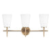 Generation Lighting Canada - Three Light Wall / Bath - Driscoll - Satin Brass- Union Lighting Luminaires Decor