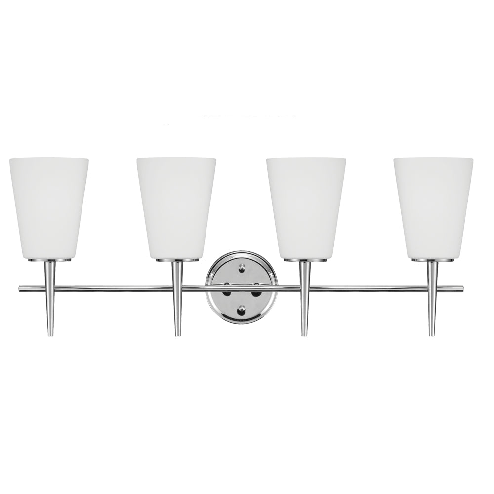 Generation Lighting Canada - Four Light Wall / Bath - Driscoll - Chrome- Union Lighting Luminaires Decor