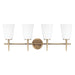Generation Lighting Canada - Four Light Wall / Bath - Driscoll - Satin Brass- Union Lighting Luminaires Decor
