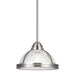 Generation Lighting Canada - One Light Pendant - Pratt Street Prismatic - Brushed Nickel- Union Lighting Luminaires Decor
