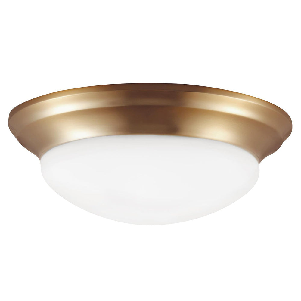 Generation Lighting Canada - Two Light Flush Mount - Nash - Satin Brass- Union Lighting Luminaires Decor