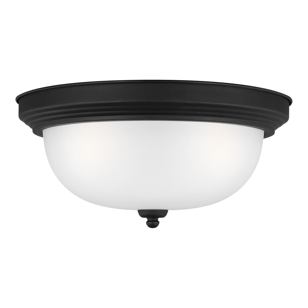 Generation Lighting Canada - Three Light Flush Mount - Geary - Midnight Black- Union Lighting Luminaires Decor