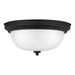 Generation Lighting Canada - Three Light Flush Mount - Geary - Midnight Black- Union Lighting Luminaires Decor