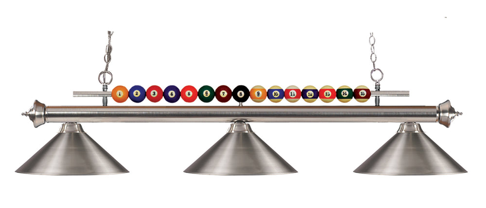 Z-Lite Canada - Three Light Billiard - Shark - Brushed Nickel- Union Lighting Luminaires Decor