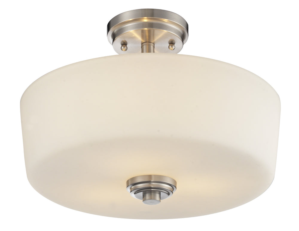 Z-Lite Canada - Three Light Semi Flush Mount - Lamina - Brushed Nickel- Union Lighting Luminaires Decor