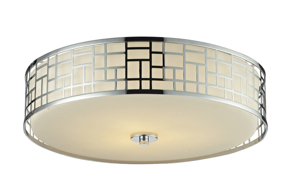 Z-Lite Canada - Three Light Flush Mount - Elea - Chrome- Union Lighting Luminaires Decor