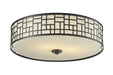 Z-Lite Canada - Three Light Flush Mount - Elea - Bronze- Union Lighting Luminaires Decor