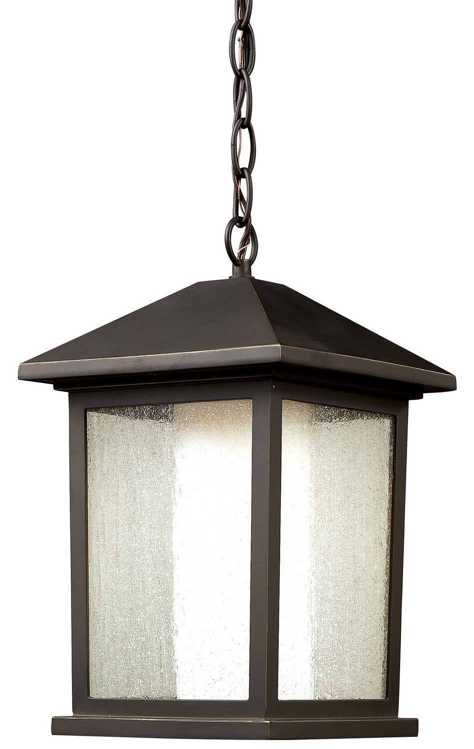 Z-Lite Canada - One Light Outdoor Chain Mount Ceiling Fixture - Mesa - Oil Rubbed Bronze- Union Lighting Luminaires Decor