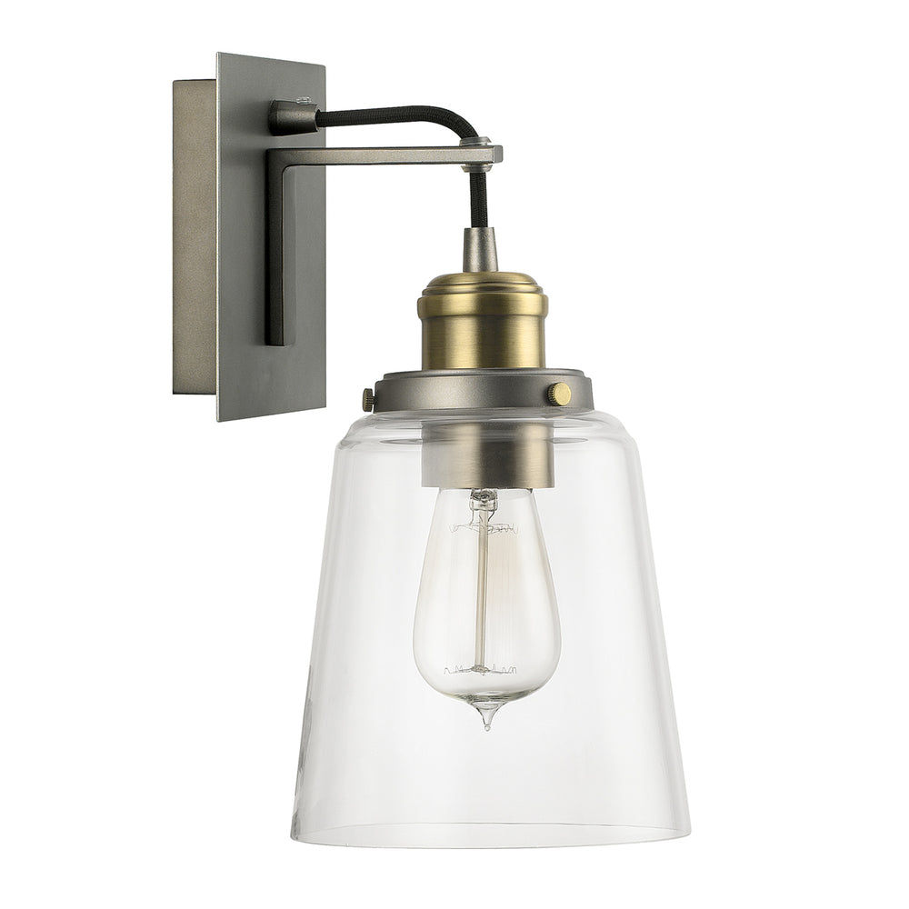 Capital Lighting - One Light Wall Sconce - Fallon - Graphite and Aged Brass- Union Lighting Luminaires Decor