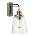 Capital Lighting - One Light Wall Sconce - Fallon - Graphite and Aged Brass- Union Lighting Luminaires Decor
