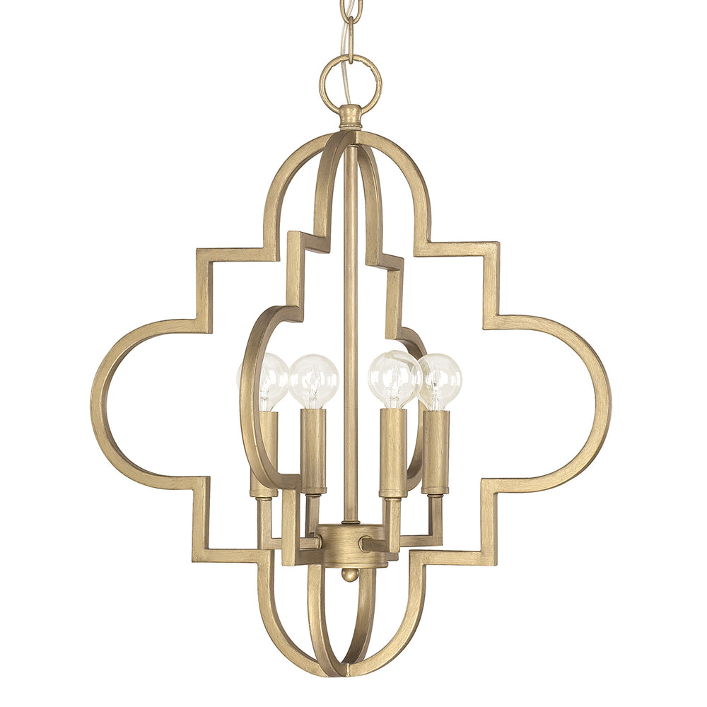 Capital Lighting - Four Light Pendant - Ellis - Brushed Gold- Union Lighting Luminaires Decor