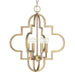 Capital Lighting - Four Light Pendant - Ellis - Brushed Gold- Union Lighting Luminaires Decor