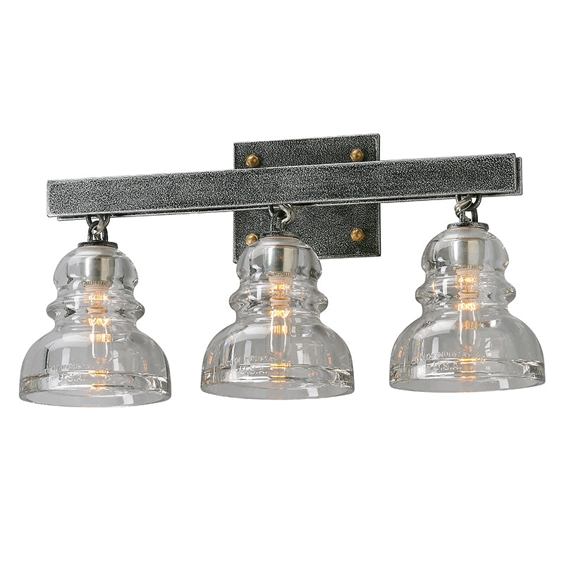 Troy Lighting Canada - Three Light Bath And Vanity - Menlo Park - Old Silver- Union Lighting Luminaires Decor
