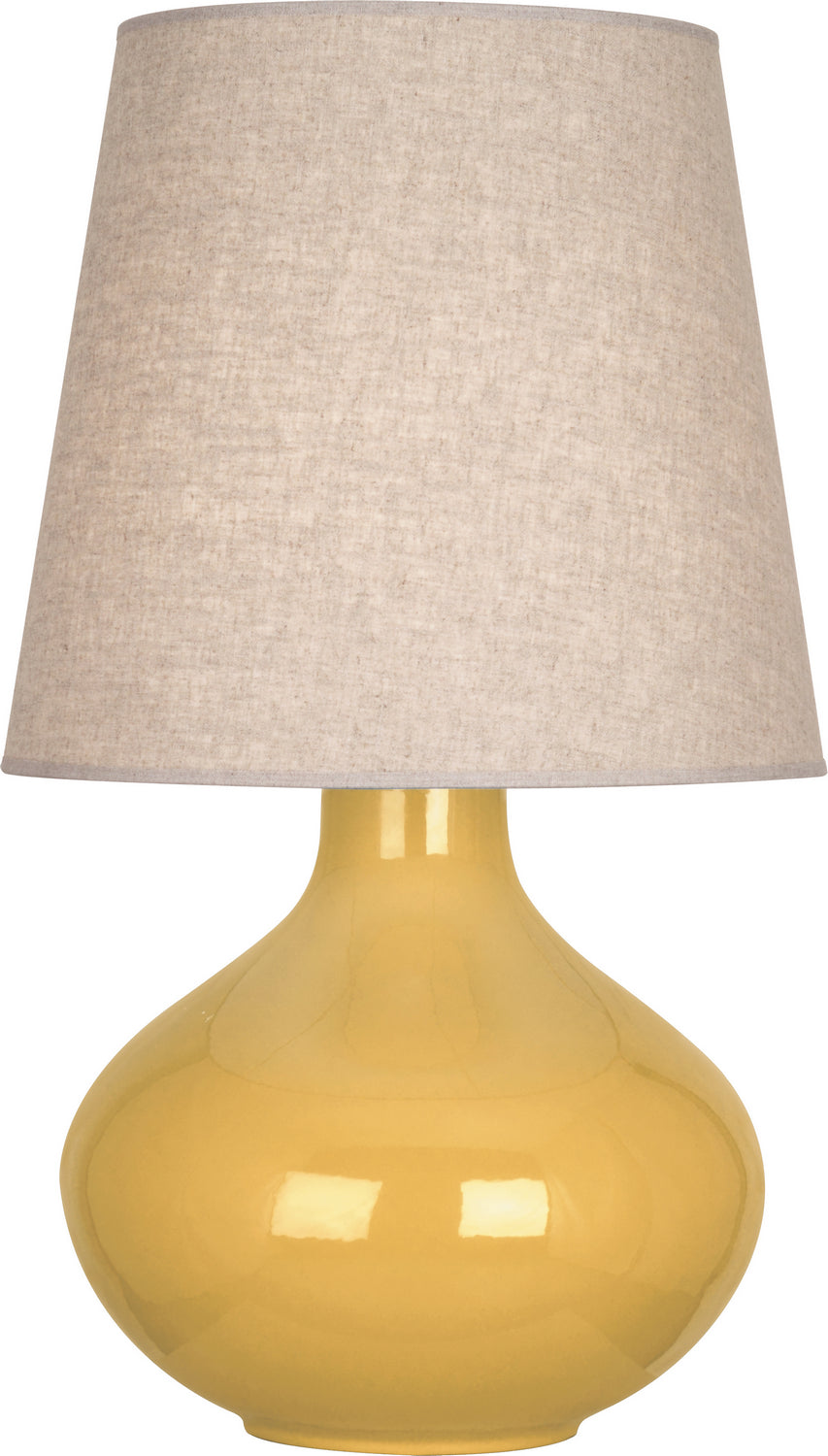 Robert Abbey - One Light Table Lamp - June - Sunset Yellow Glazed Ceramic- Union Lighting Luminaires Decor