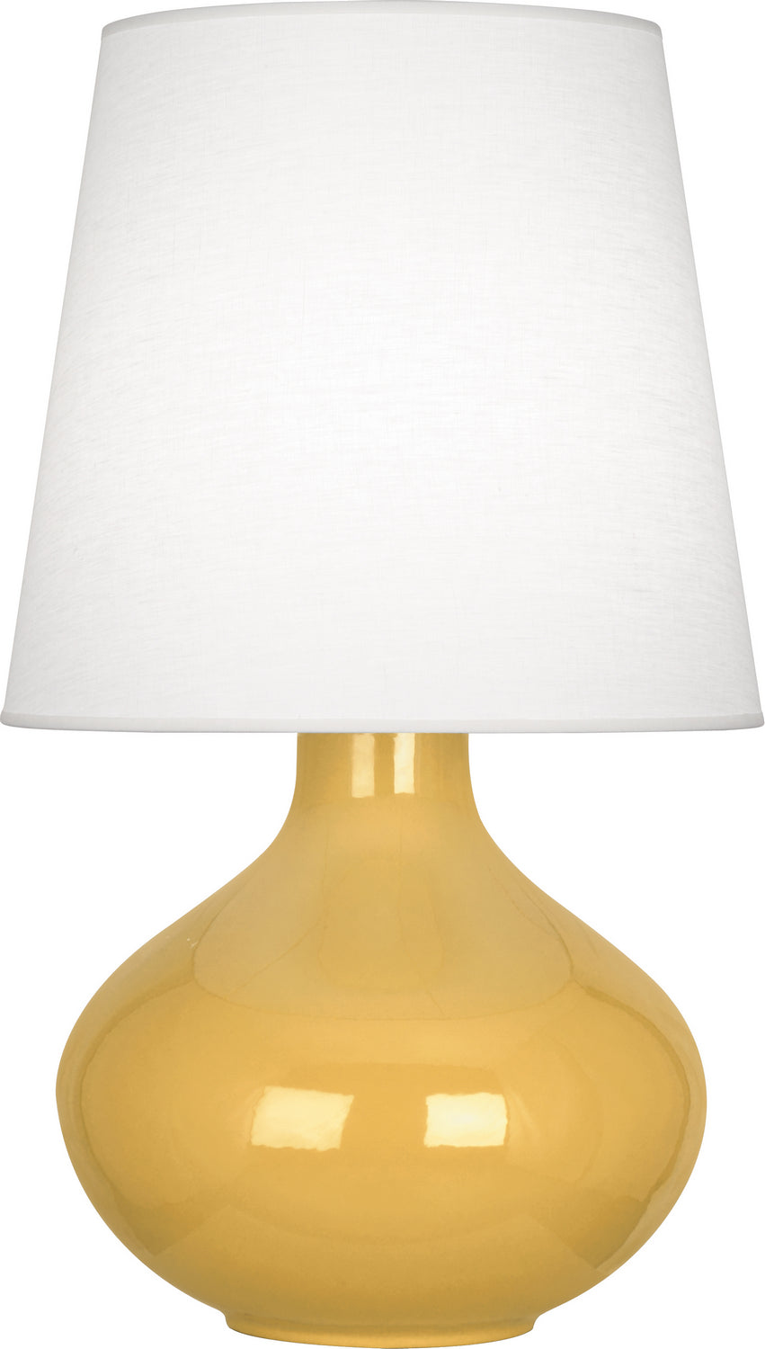 Robert Abbey - One Light Table Lamp - June - Sunset Yellow Glazed Ceramic- Union Lighting Luminaires Decor