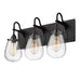 Sonneman - Three Light Bath Bar - Chelsea - Satin Black- Union Lighting Luminaires Decor