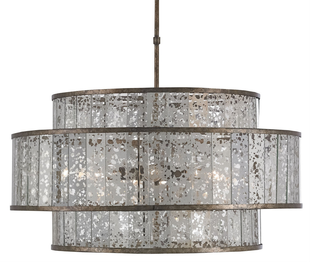 Currey and Company - Eight Light Chandelier - Fantine Collection - Pyrite Bronze/Raj Mirror- Union Lighting Luminaires Decor