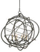 Currey and Company - Six Light Chandelier - Genesis Collection - Black Iron- Union Lighting Luminaires Decor