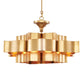 Currey and Company - Six Light Chandelier - Grand Lotus Collection - Antique Gold Leaf- Union Lighting Luminaires Decor