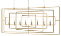 Currey and Company - Eight Light Chandelier - Metro Collection - Contemporary Gold Leaf- Union Lighting Luminaires Decor
