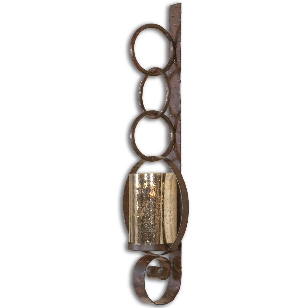 Uttermost - Wall Sconce - Falconara - Rust Brown w/Burnished Edges- Union Lighting Luminaires Decor