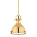 Hudson Valley Canada - One Light Pendant - Pelham - Aged Brass- Union Lighting Luminaires Decor