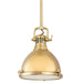 Hudson Valley Canada - One Light Pendant - Pelham - Aged Brass- Union Lighting Luminaires Decor