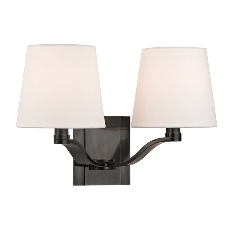 Hudson Valley Canada - Two Light Wall Sconce - Clayton - Old Bronze- Union Lighting Luminaires Decor
