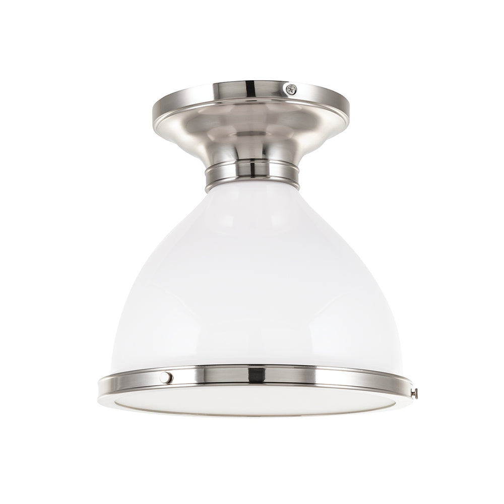 Hudson Valley Canada - One Light Semi Flush Mount - Randolph - Satin Nickel- Union Lighting Luminaires Decor
