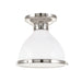 Hudson Valley Canada - One Light Semi Flush Mount - Randolph - Satin Nickel- Union Lighting Luminaires Decor
