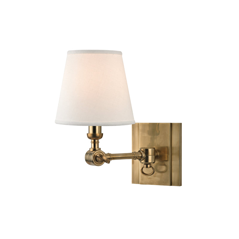 Hudson Valley - One Light Wall Sconce - Hillsdale - Aged Brass- Union Lighting Luminaires Decor