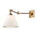 Hudson Valley - One Light Swing Arm Wall Sconce - Hillsdale - Aged Brass- Union Lighting Luminaires Decor