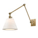Hudson Valley - One Light Swing Arm Wall Sconce - Hillsdale - Aged Brass- Union Lighting Luminaires Decor