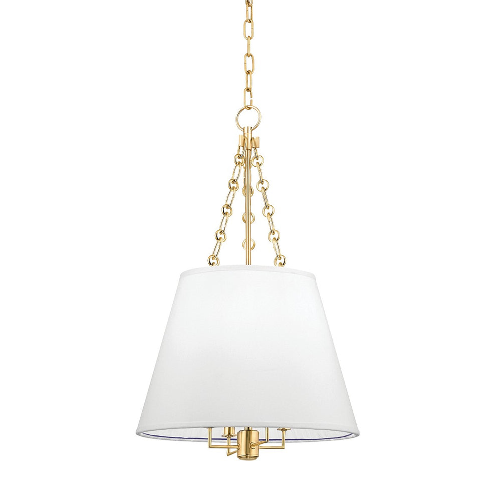 Hudson Valley Canada - Four Light Pendant - Burdett - Aged Brass- Union Lighting Luminaires Decor