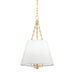 Hudson Valley Canada - Four Light Pendant - Burdett - Aged Brass- Union Lighting Luminaires Decor