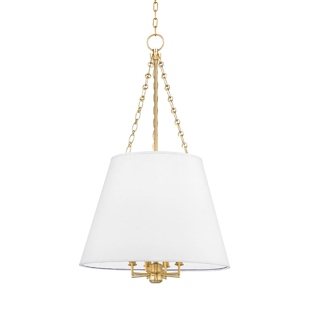 Hudson Valley Canada - Eight Light Pendant - Burdett - Aged Brass- Union Lighting Luminaires Decor