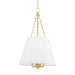 Hudson Valley Canada - Eight Light Pendant - Burdett - Aged Brass- Union Lighting Luminaires Decor