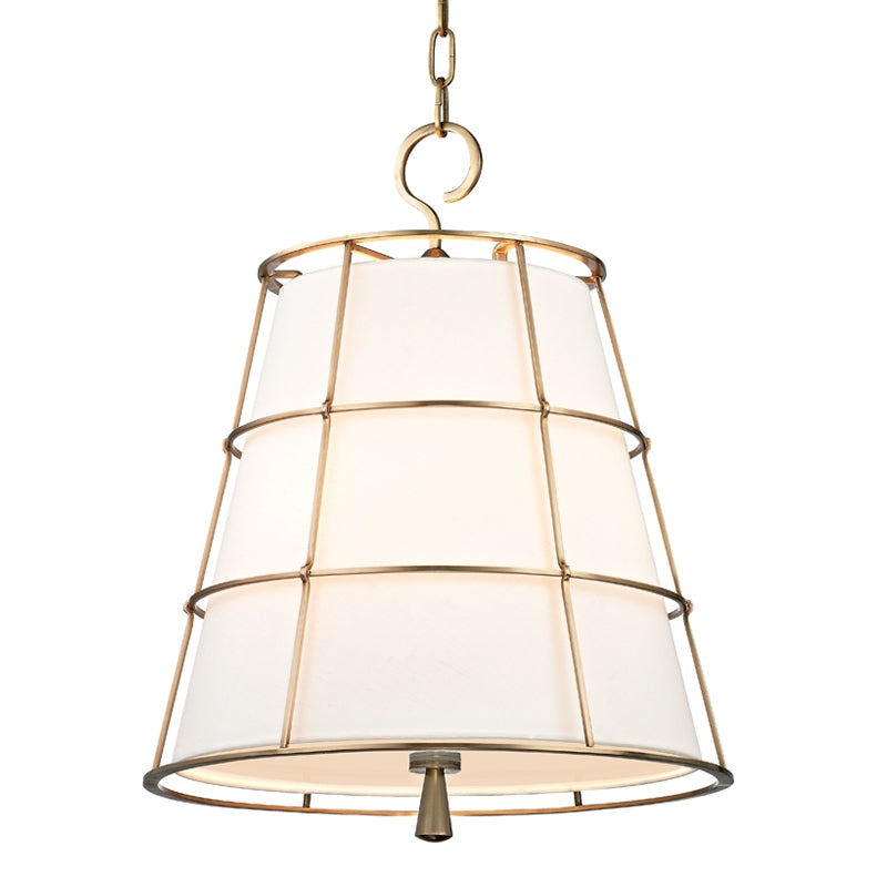 Hudson Valley Canada - Three Light Pendant - Savona - Aged Brass- Union Lighting Luminaires Decor