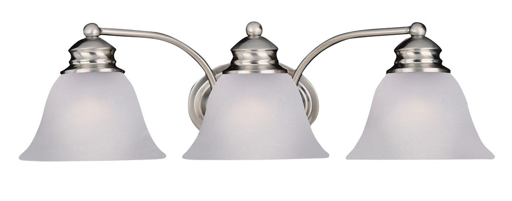 Maxim - Three Light Bath Vanity - Malaga - Satin Nickel- Union Lighting Luminaires Decor